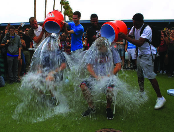 ALS ice bucket challenge makes a splash on campus