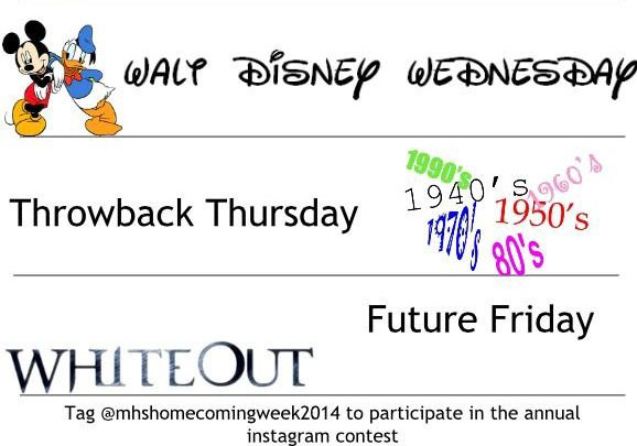 Dress up for Homecoming week