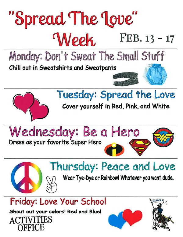 Spread Love week Feb. 13-17
