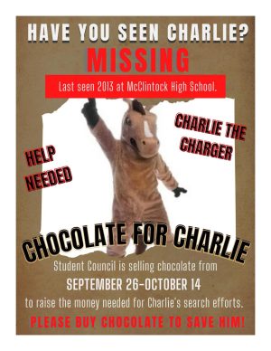 Charlie the Charger Fundraiser ends Oct. 14