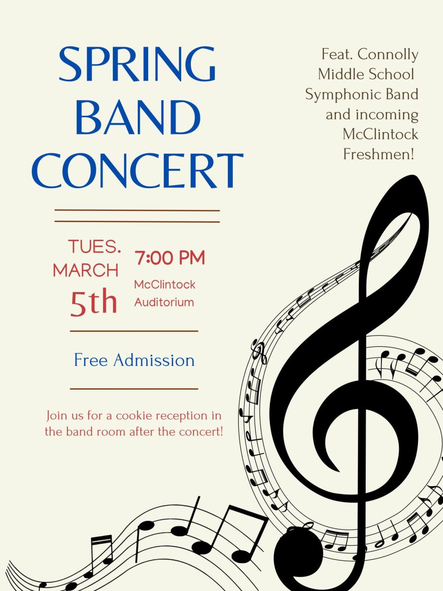 McClintock Bands Performing March 5th!